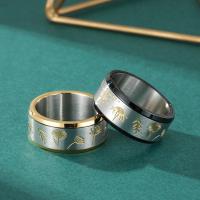 Titanium Steel Finger Ring, polished, fashion jewelry & different size for choice & for man, more colors for choice, 10mm, Sold By PC