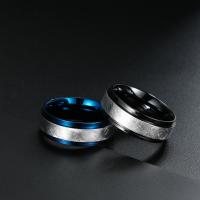 Partículas de aço anel, polido, joias de moda & tamanho diferente para a escolha & para o homem, Mais cores pare escolha, 8mm, vendido por PC