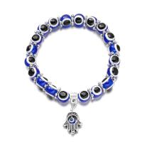 Bracelet Evil Eye bijoux, alliage de zinc, avec résine, bijoux de mode & pour femme, protéger l'environnement, sans nickel, plomb et cadmium, 8mm, Vendu par Environ 6.69-7.09 pouce brin