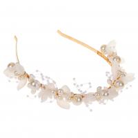 Bridal Hair Band Zinc Alloy with Plastic Pearl fashion jewelry & for woman golden nickel lead & cadmium free Sold By PC