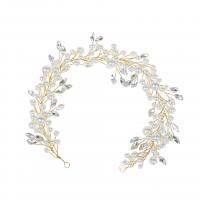 Bridal Hair Wreath Zinc Alloy with Plastic Pearl fashion jewelry & for woman & with rhinestone nickel lead & cadmium free 320mm Sold By PC