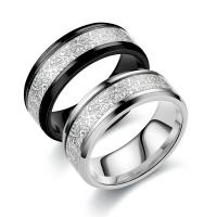 Titantium Steel fingerring, Titanium Stål, Donut, mode smykker & forskellig størrelse for valg & for mennesket, flere farver til valg, 8x2mm, Størrelse:6-12, Solgt af PC