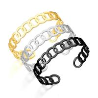 Titanium Steel Bracelet & Bangle Round Vacuum Ion Plating fashion jewelry & adjustable & hollow Inner Approx 60mm Sold By PC
