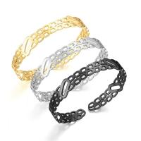 Titanium Steel Bracelet & Bangle Vacuum Ion Plating fashion jewelry & adjustable & hollow Inner Approx 60mm Sold By PC