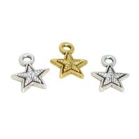 Tibetan Style Star Pendant, plated, DIY, more colors for choice, nickel, lead & cadmium free, 7.50x9x2mm, 100PCs/Bag, Sold By Bag