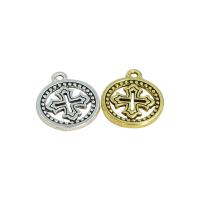 Tibetan Style Cross Pendants, plated, DIY, more colors for choice, nickel, lead & cadmium free, 14.50x14.50x1.50mm, 100PCs/Bag, Sold By Bag