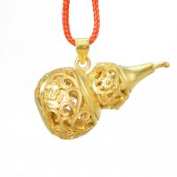 Hollow Brass Pendants Calabash sang gold plated DIY golden nickel lead & cadmium free Sold By PC