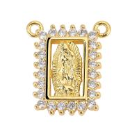 Cubic Zirconia Micro Pave Brass Pendant, plated, different styles for choice & micro pave cubic zirconia, more colors for choice, 16x14mm, Sold By PC