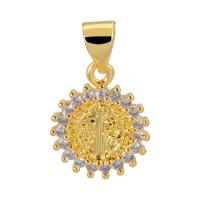 Cubic Zirconia Micro Pave Brass Pendant, plated, different styles for choice & micro pave cubic zirconia, more colors for choice, Sold By PC