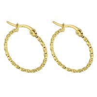 Stainless Steel Hoop Earring 316 Stainless Steel Vacuum Plating 6 pieces & fashion jewelry & for woman golden Sold By Set
