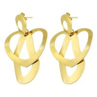 Edelstahl Tropfen Ohrring, 316 Edelstahl, 6 Stück & Modeschmuck & für Frau, goldfarben, 45mm, verkauft von setzen