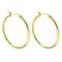 Stainless Steel Hoop Earring 316 Stainless Steel Round Vacuum Plating 6 pieces & fashion jewelry & for woman golden Sold By Set