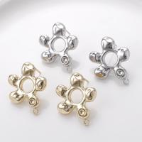 Brass Earring Stud Component Flower plated DIY nickel lead & cadmium free Sold By PC