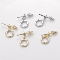 Brass Toggle Clasp, plated, DIY & micro pave cubic zirconia, more colors for choice, nickel, lead & cadmium free, 11mm,6x21mm, Sold By Set