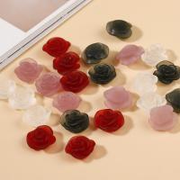 Hair Accessories DIY Findings, Resin, Rose, more colors for choice, 15mm, Sold By Bag
