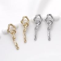 Brass Earring Stud Component, plated, DIY, more colors for choice, nickel, lead & cadmium free, 10x30mm, Sold By PC