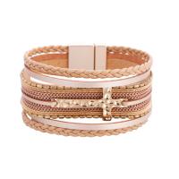 Wrap Bracelet PU Leather fashion jewelry & for woman 195mm Sold By PC