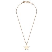 Brass Necklace Star gold color plated fashion jewelry & for woman 470mm Sold By PC