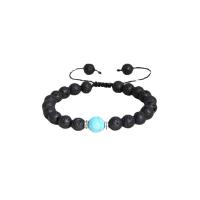 Gemstone Bracelets Lava with Gemstone Round Unisex 8mm 10mm Length Approx 7.5 Inch Sold By PC