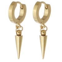 Pär Hoop Drop örhänge, 316 rostfritt stål, mode smycken & för kvinna, gyllene, 27mm, 10Pairs/Lot, Säljs av Lot