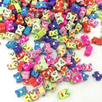 Perles en argile polymère, argile de polymère, ours, DIY, plus de couleurs à choisir, 8x11mm, Vendu par sac