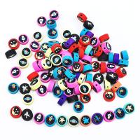Polymer Ton Perlen , rund, DIY, gemischte Farben, 10mm, ca. 100PCs/Tasche, verkauft von Tasche
