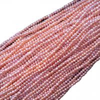 Perlas Redondas Freshwater, Perlas cultivadas de agua dulce, Bricolaje, color mixto, 3.5-4mm, aproximado 100PCs/Sarta, Vendido por Sarta