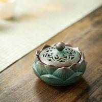 Traditional Ceramic Inserted Burner Incense Seat, Porcelain, handmade, for home and office & durable, 105x73mm, Sold By PC
