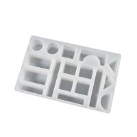 Conjunto de moldes epóxi DIY, silicone, branco, 217x139x31mm, vendido por PC