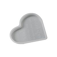 DIY Epoxy Mold Set, Silicone, Heart, different designs for choice, white, Sold By PC