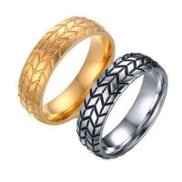 Titantium Steel Finger Ring, Titanium Steel, csiszolt, divat ékszerek & különböző méretű a választás & az ember, több színt a választás, 6x2mm, Által értékesített PC