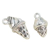 Tibetan Style Pendants, Ice Cream, antique silver color plated, DIY & different styles for choice, silver color, nickel, lead & cadmium free, 50PCs/Bag, Sold By Bag