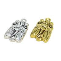 Tibetan Style Animal Pendants, Cicada, plated, DIY, more colors for choice, nickel, lead & cadmium free, 15x25x5.50mm, 10PCs/Bag, Sold By Bag