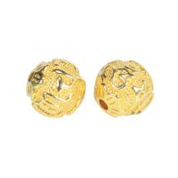 Zinc Alloy Spacer Beads Round gold color plated DIY golden nickel lead & cadmium free Sold By Bag