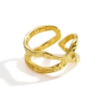 925 Sterling Silver Δέσε δάχτυλο του δακτυλίου, επιχρυσωμένο, Ρυθμιζόμενο & για τη γυναίκα & κοίλος, περισσότερα χρώματα για την επιλογή, Μέγεθος:13, Sold Με PC