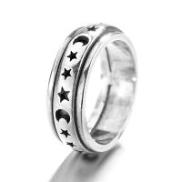 Solidny srebrny pierścień, Srebro 925, Platerowane w kolorze platyny, Regulowane & dla kobiety, rozmiar:14, sprzedane przez PC