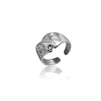925 prata esterlina Cuff Ring Finger, banhado, Ajustável & para mulher, Mais cores pare escolha, tamanho:13, vendido por PC