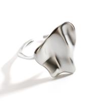 925 Sterling Silber Manschette Fingerring, plattiert, Einstellbar & für Frau, keine, Größe:13, verkauft von PC