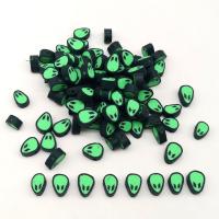 Polimero-Clay-Beads, argilla polimero, Alieno, DIY, nero, 10mm, Appross. 100PC/borsa, Venduto da borsa