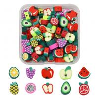 Polymer Clay Beads, with Plastic Box, DIY, mixed colors, 63x64x20mm, Approx 100PCs/Box, Sold By Box