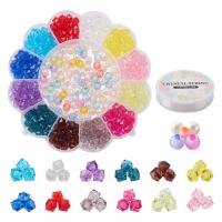 Acrylic Jewelry Finding Set Elastic Thread & beads with Plastic Box DIY mixed colors Approx Sold By Box