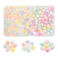Perla u Bead Akril perle, s Plastična kutija, možete DIY, miješana boja, 189x112x17mm, Približno 240računala/Okvir, Prodano By Okvir