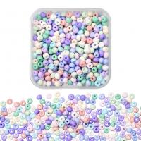 Frosted Glass Seed Beads, with Plastic Box, DIY, more colors for choice, 54x53x20mm, Sold By Box