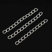 Iron Extender Chain plated DIY nickel lead & cadmium free 3.5x45-55mm Approx Sold By Bag