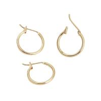 Brass Huggie Hoop Earring, Round, plated, DIY & different size for choice, more colors for choice, nickel, lead & cadmium free, Sold By PC