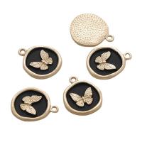 Zinc Alloy Enamel Pendants Butterfly gold color plated DIY nickel lead & cadmium free Sold By PC