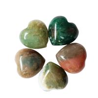 Kamień szlachetny Ozdoba, Serce, obyty, do wyboru różne materiały, 15x15x10mm, sprzedane przez PC