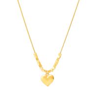 Titanium Steel Necklace, with 1.97inch extender chain, Heart, 18K gold plated, fashion jewelry & for woman, golden, 16x17mm, Length:Approx 1.97 Inch, Sold By PC