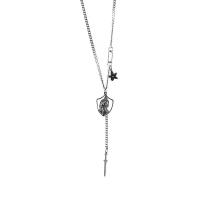 Titanium Steel Necklace, Vacuum Ion Plating, fashion jewelry & for woman, silver color, Length:46 cm, Sold By PC