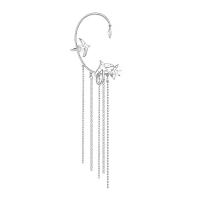 Fashion Fringe Earrings Brass swallow silver color plated fashion jewelry & for woman silver color nickel lead & cadmium free 130mm Sold By PC